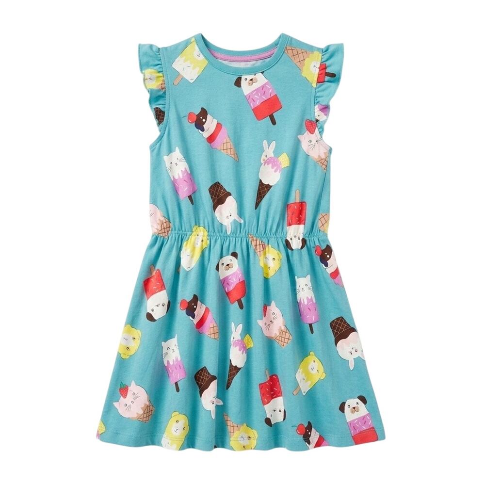 Mini Boden Animal Ice Cream Cone Dress Size 6-7